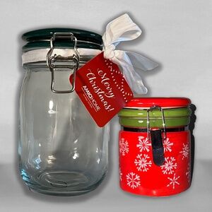 Set of 2 Holiday Canisters